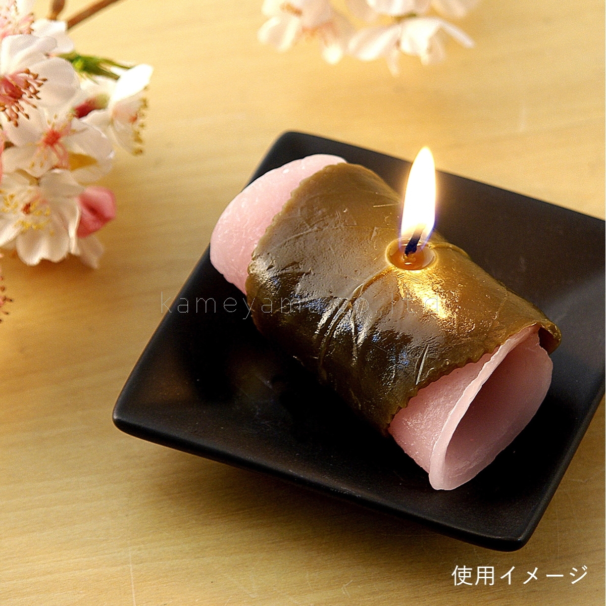 ネット事業部よりお知らせ【カメヤマ故人の好物シリーズ「桜茶キャンドル」と「さくら餅キャンドル」のご紹介】
